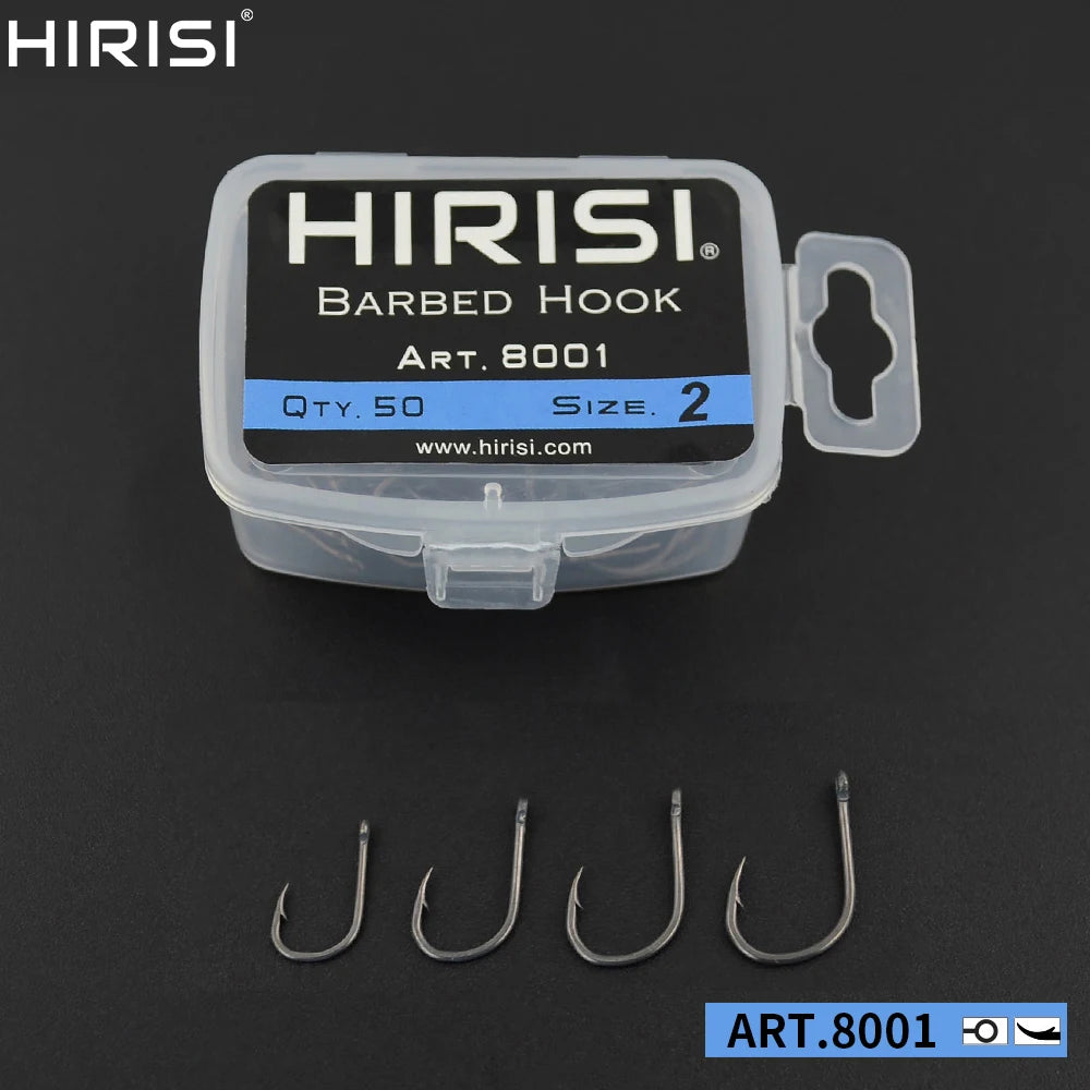 Hirisi Coating Carp Fishing Hooks - 50pcs Per Pack (Pack of 2