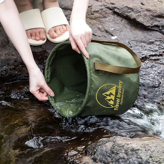 Foldable 20L Waterproof Fishing Bucket for Carp Care