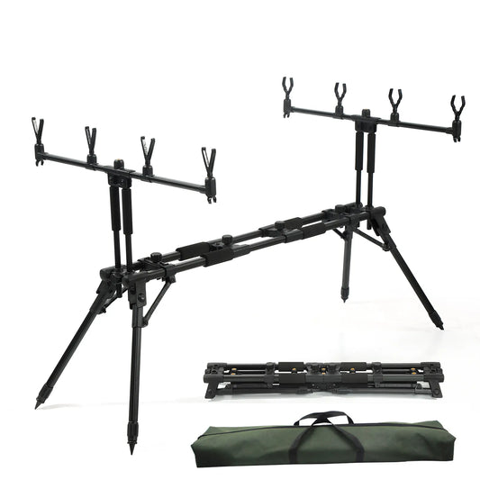 Bulletproof Prototype Adjustable Carp Fishing Rod Pod: Multi-Rod Stand with Carry Case