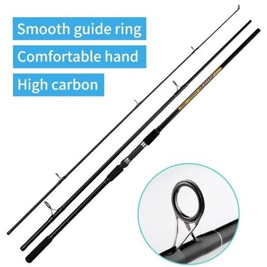 High Carbon Carp Fishing Rod - 10ft & 12ft, 3-Section, 3.5lb Test Curve, Spinning Rod